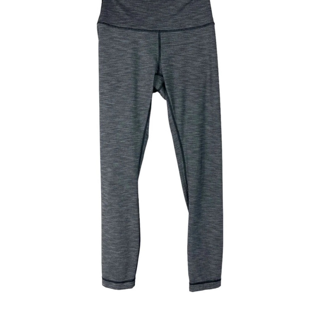 Lululemon Athletica Women's Wunder Under Crop Leggings in Heathered Gray Size 4